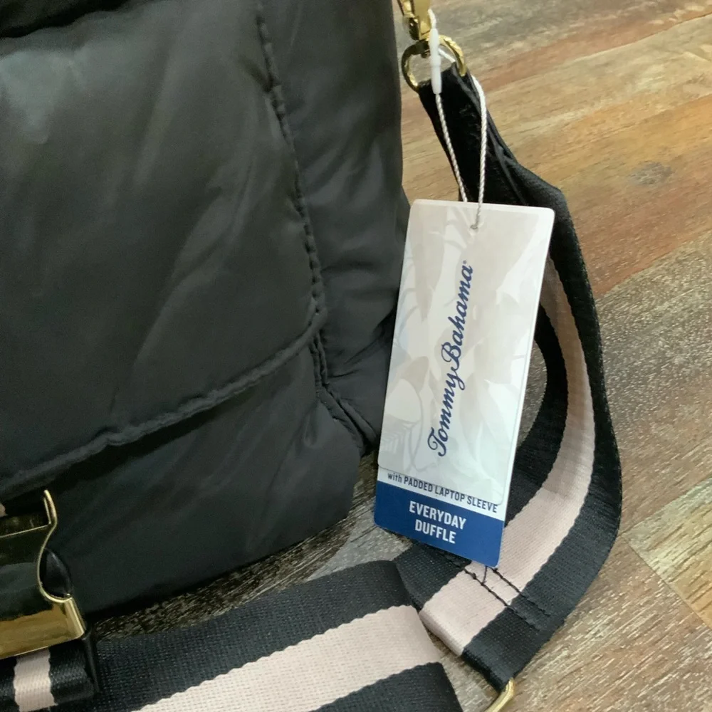 NWT Tommy Bahama Everyday Duffle - Black Puffer Weekender Carry-On Bag